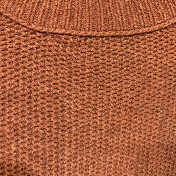 Pink Rose terra cotta  Chenille Knit Sweater cozy, cottage , fall winter/90s - Picture 3 of 5